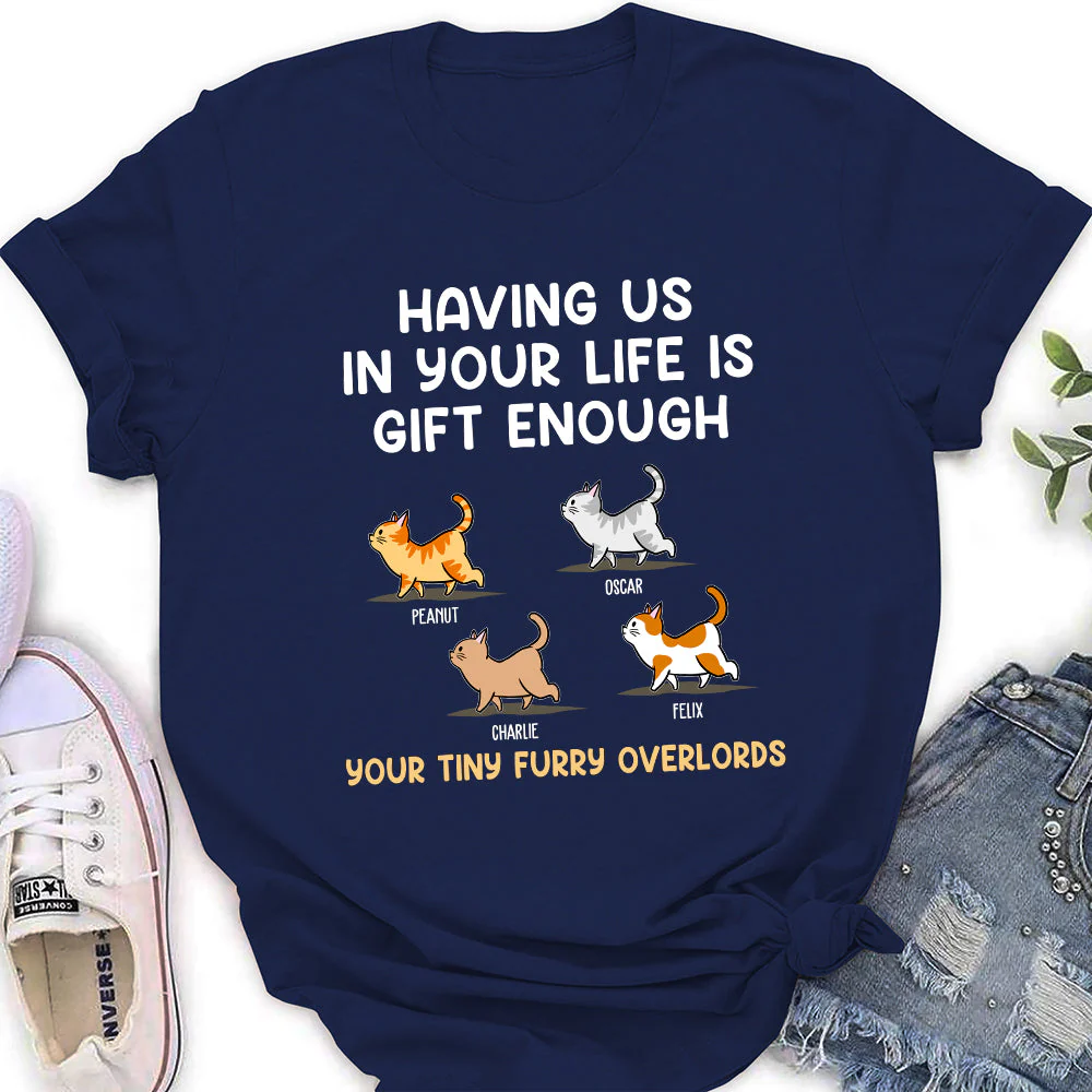 Cat Mom Gift 1 - Personalized Custom Women's T-shirt - Image 3