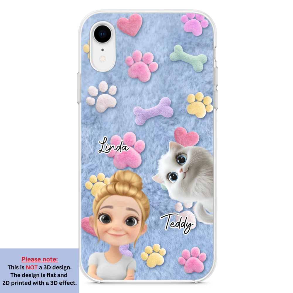 Cat Mom Mum With Fur Baby - Personalized Custom 3D Effect Phone Case - Image 22
