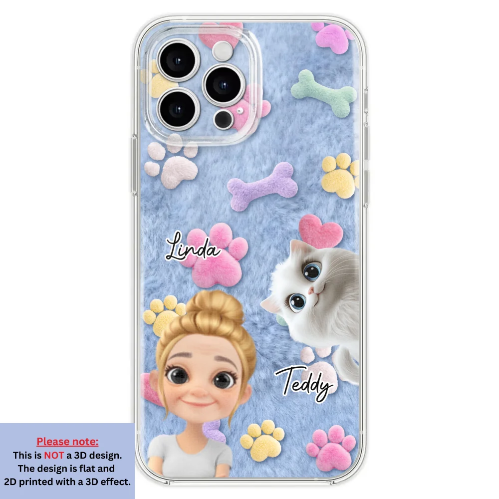 Cat Mom Mum With Fur Baby - Personalized Custom 3D Effect Phone Case - Image 26