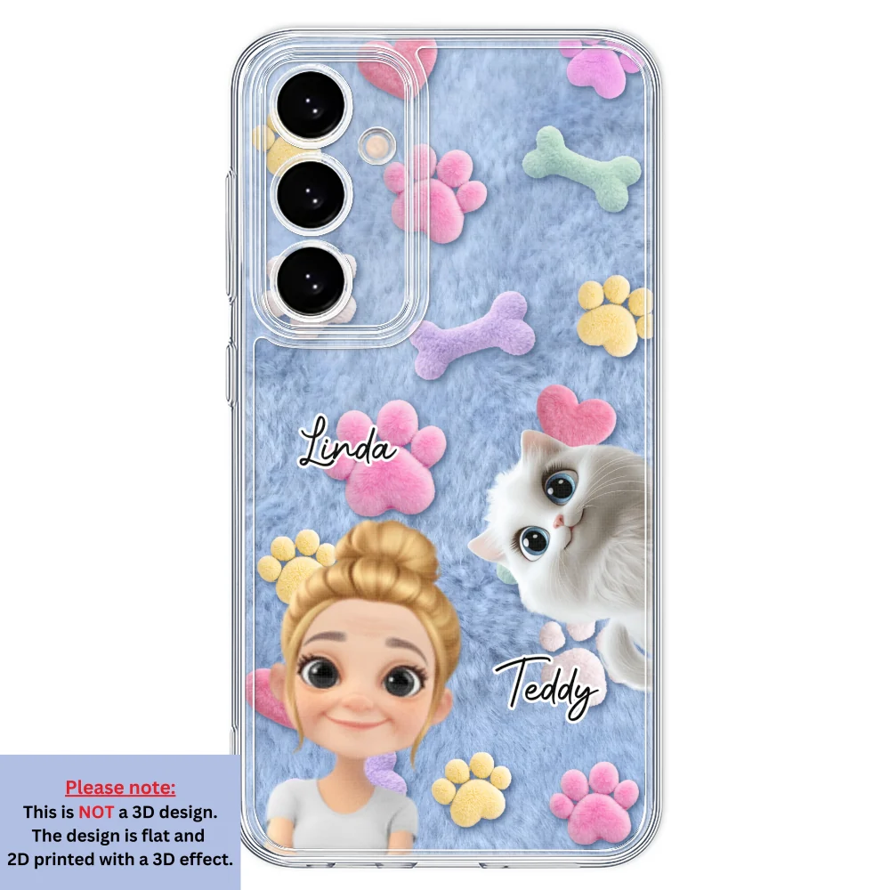 Cat Mom Mum With Fur Baby - Personalized Custom 3D Effect Phone Case - Image 34