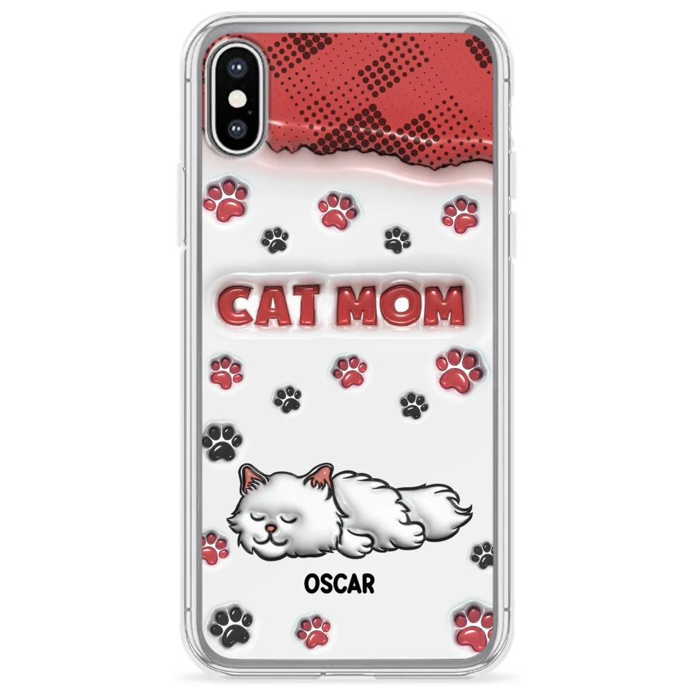 Cat Mom Version - Personalized Custom 3D Inflated Effect Phone Case - Image 25
