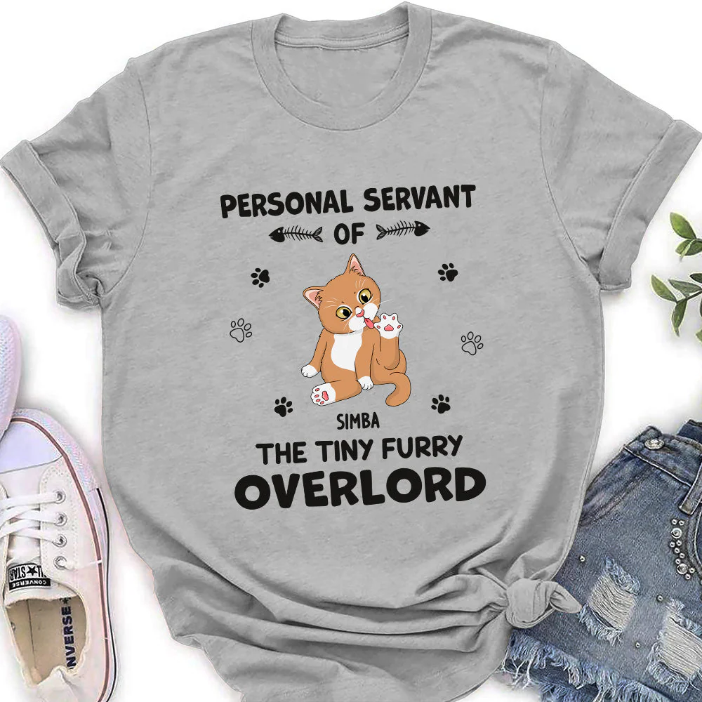 Cat Personal Servant - Personalized Custom Women's T-shirt
