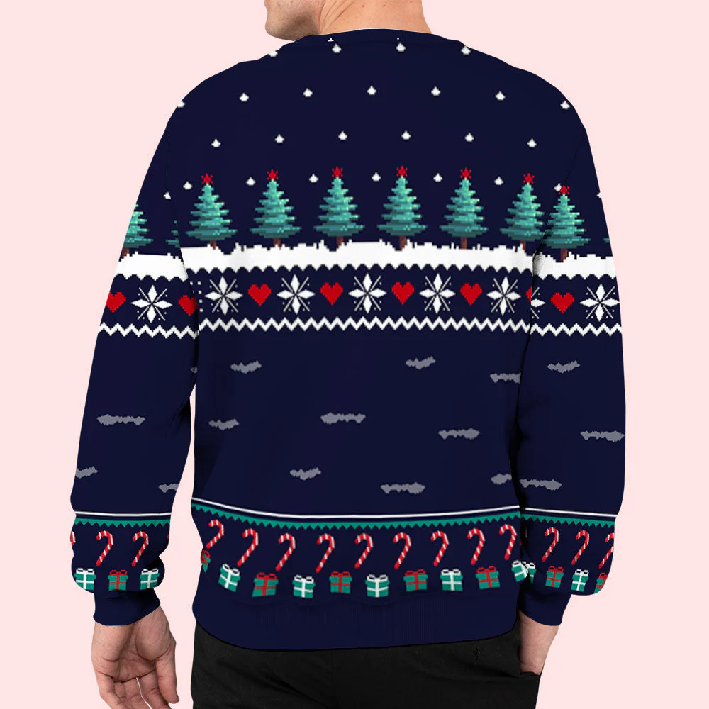 Cat Pine Tree - Personalized Custom All-Over-Print Sweatshirt - Image 4