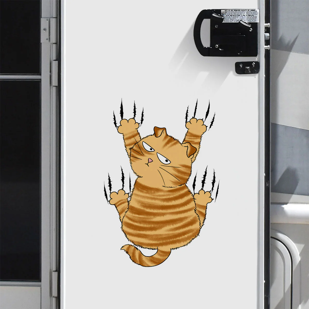 Cat Scratching - Personalized Custom Decal