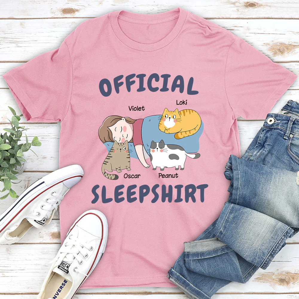 Cat Sleepshirt - Personalized Custom Unisex T-shirt - Image 3