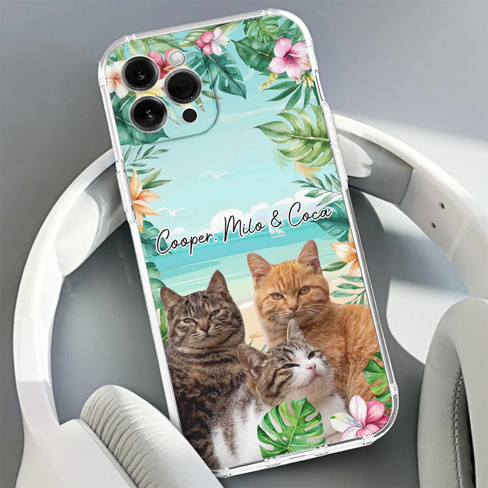 Cat Summer Photo - Personalized Custom Phone Case - Image 4