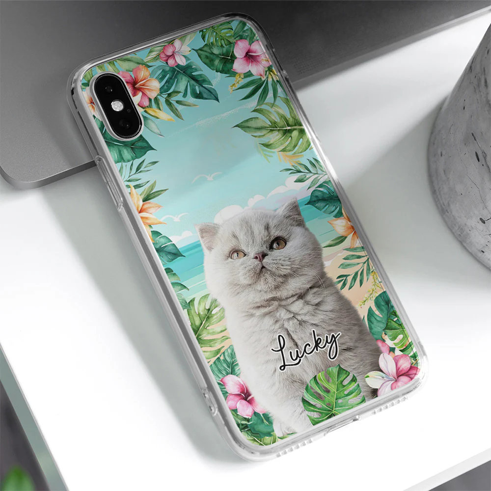 Cat Summer Photo - Personalized Custom Phone Case - Image 5