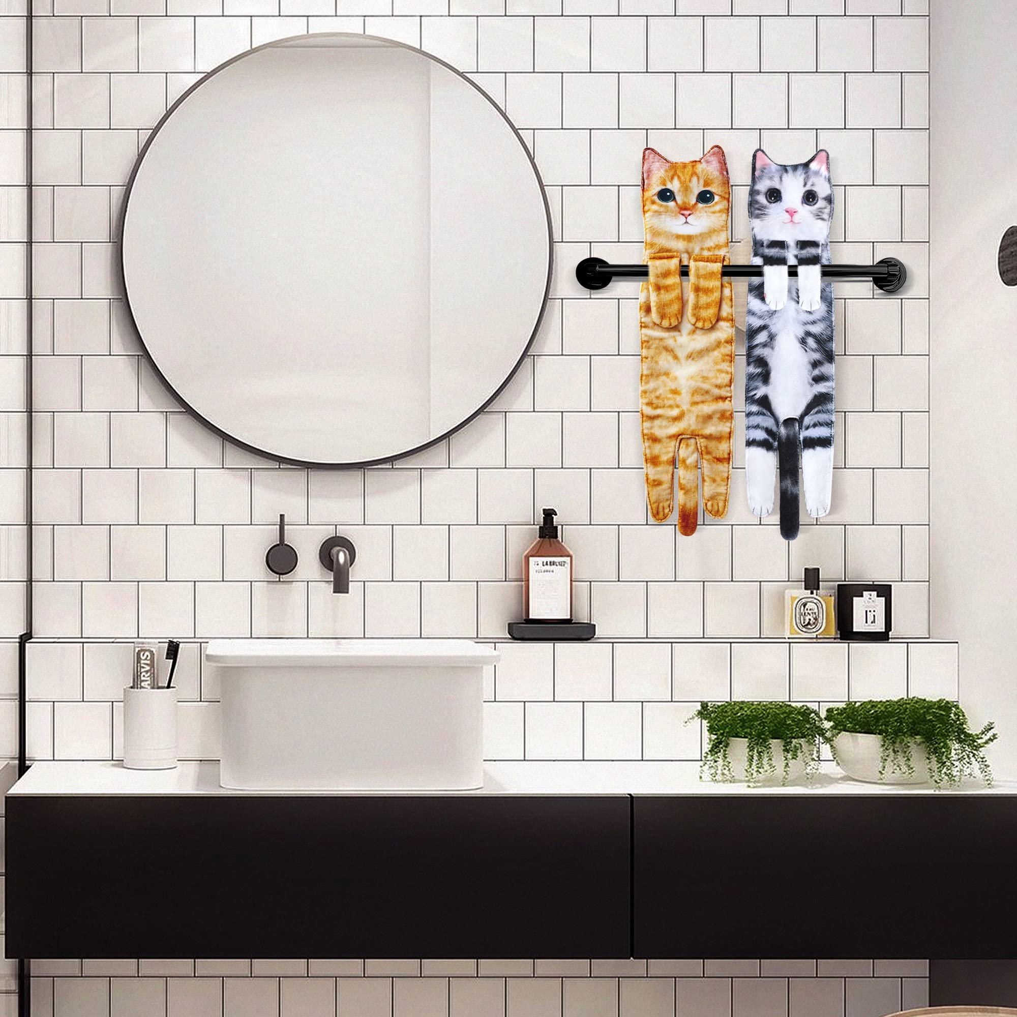 Cat Funny Hand Towel for Bathroom Kitchen - Image 7