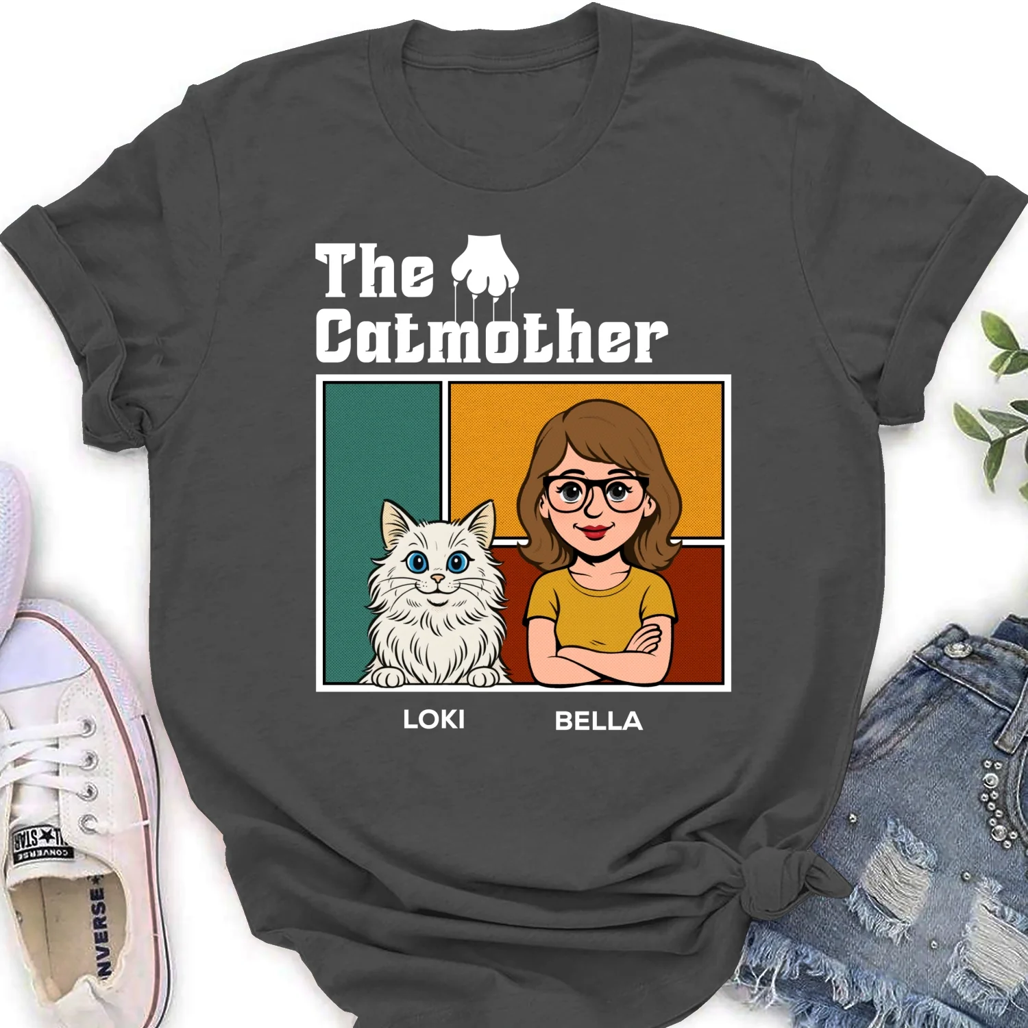Catparents This Moment - Personalized Custom Women's T-Shirt - Image 9