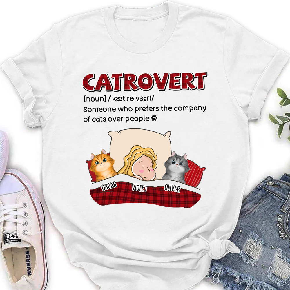 Catrovert - Personalized Custom Women T-shirt - Image 4