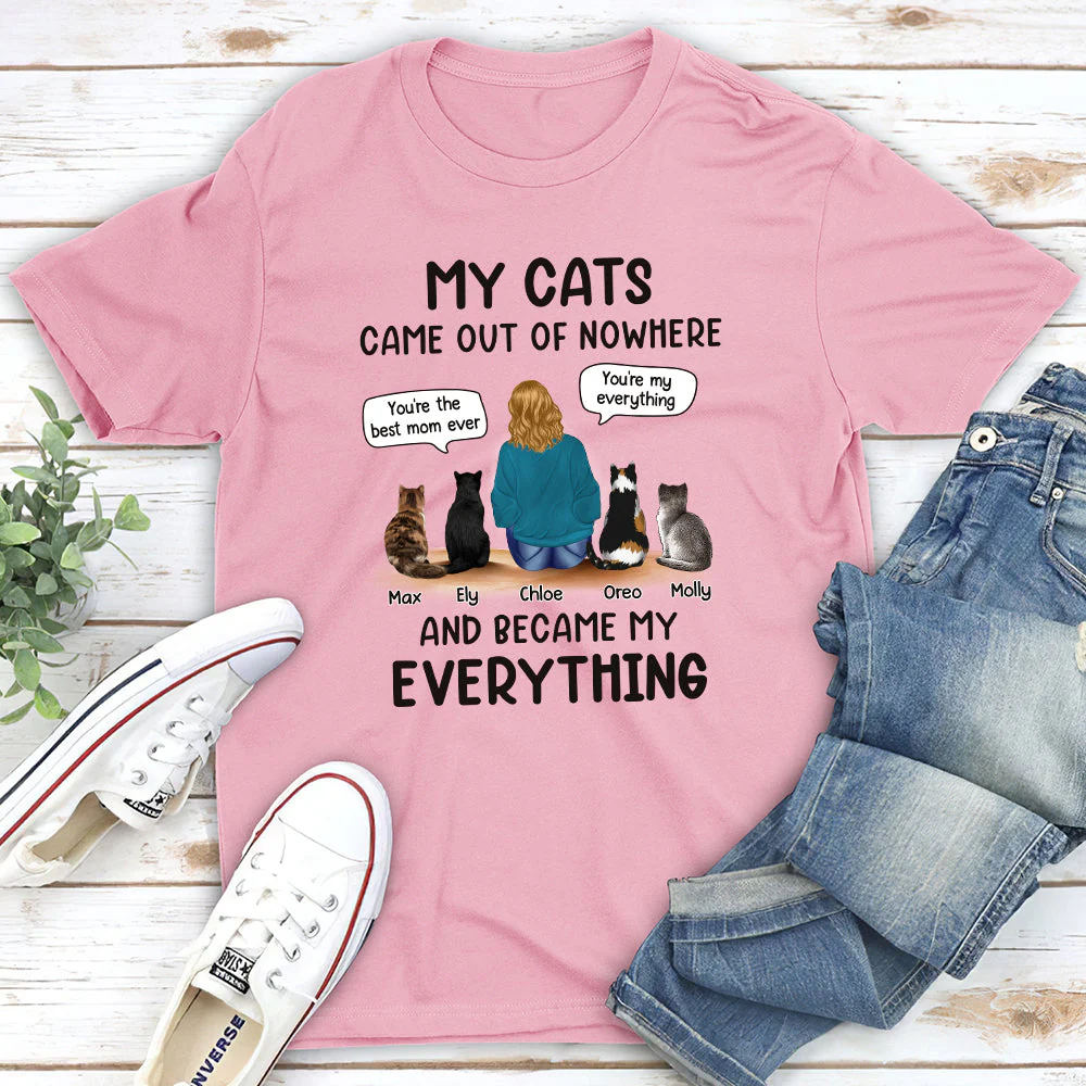 Cats Are My Everything - Personalized Custom Unisex T-shirt - Image 5