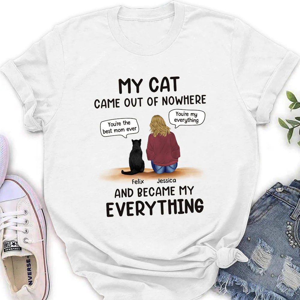 Cats Are My Everything - Personalized Custom Women's T-shirt - Image 4