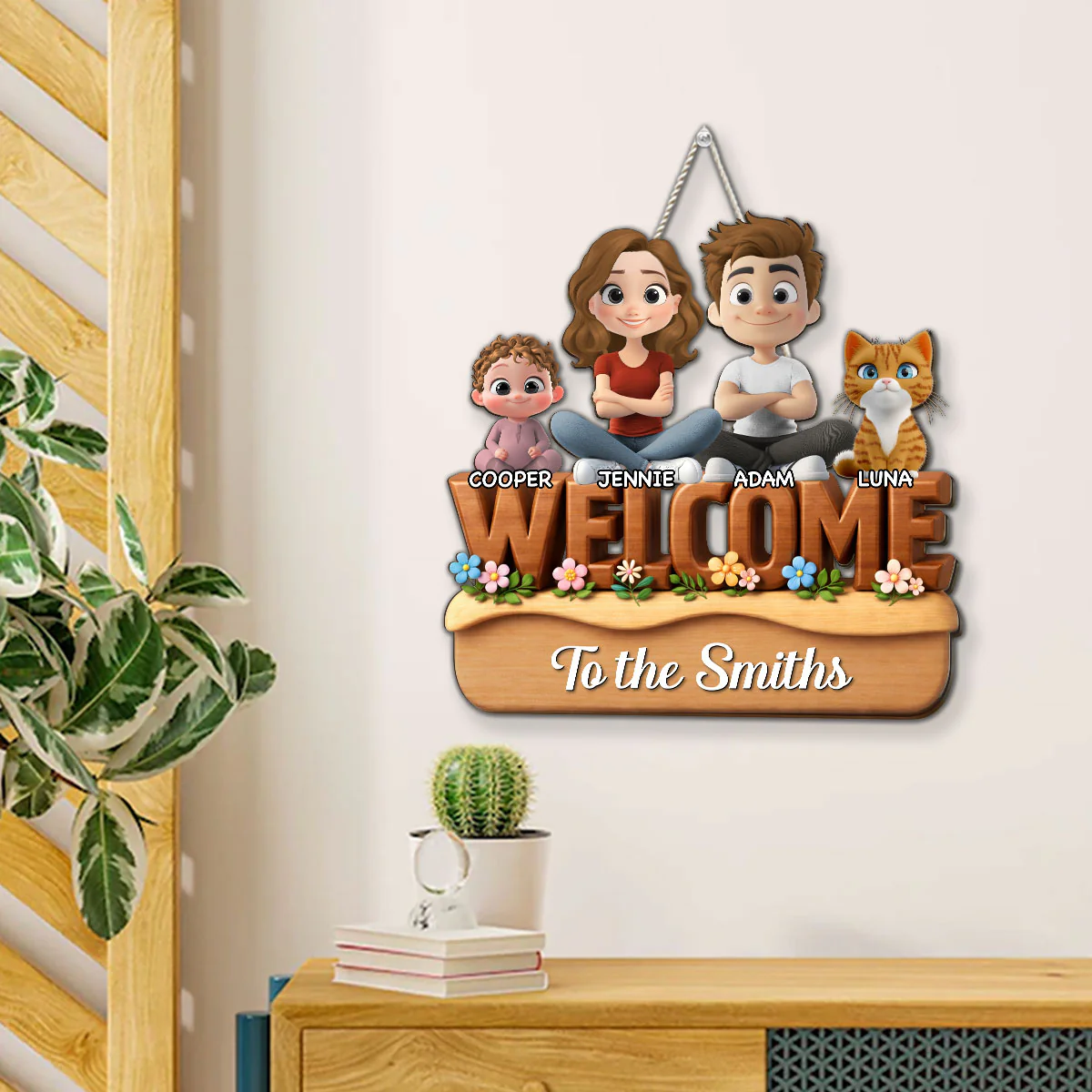 Cats Are Nice Here - Personalized Custom 3D Effect Wood Sign - Image 4