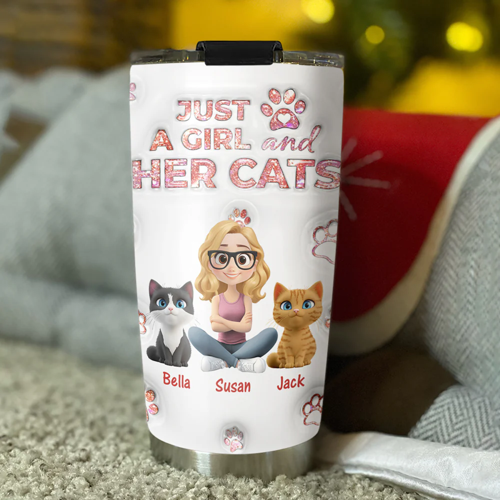 Cats Are The Miracle - Personalized Custom 3D Inflated Effect Tumbler - Image 3
