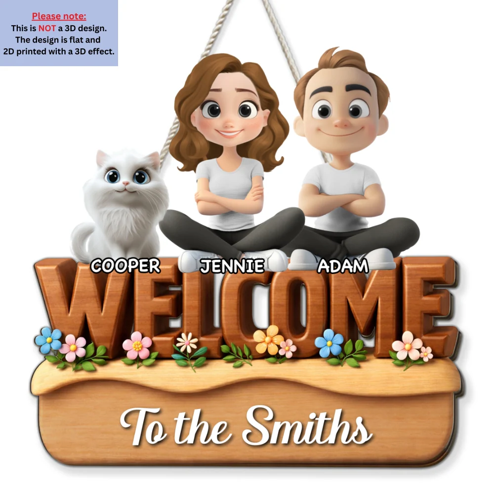 Cats Be Nice Here - Personalized Custom 3D Effect Wood Sign - Image 6