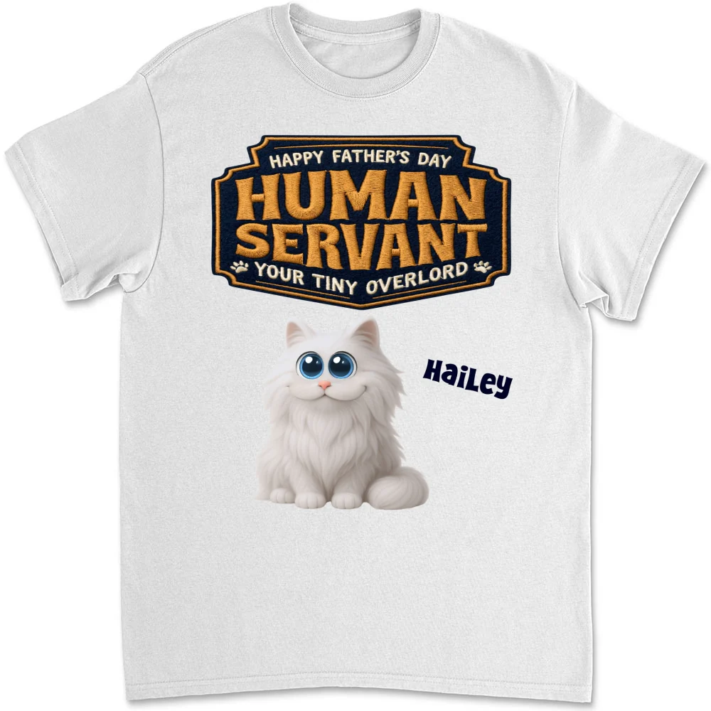 Cats Love Human Servant - Personalized Custom Shirt - Image 8