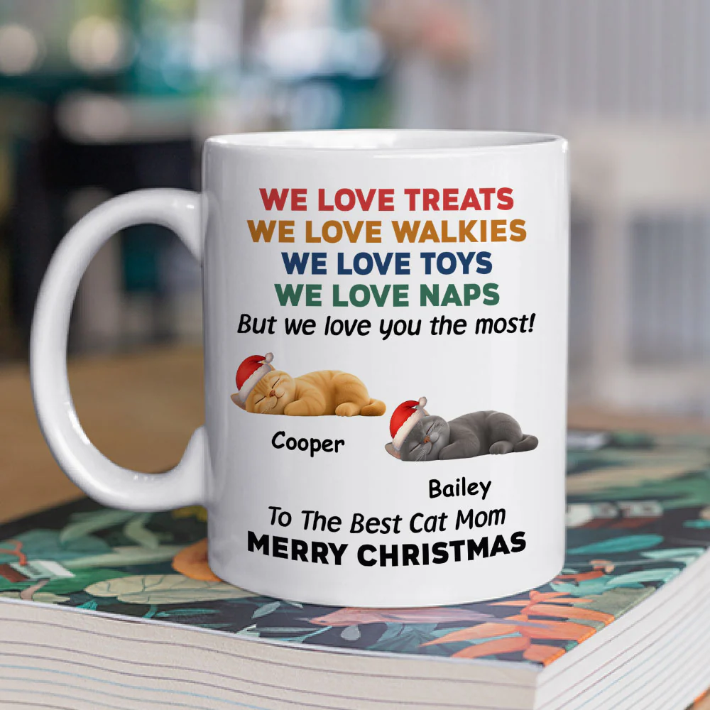 Cats Love You Snow Ver - Personalized Custom Coffee Mug - Image 3