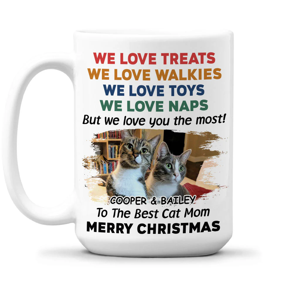 Cats Love You Snow Ver Photo - Personalized Custom Coffee Mug - Image 4