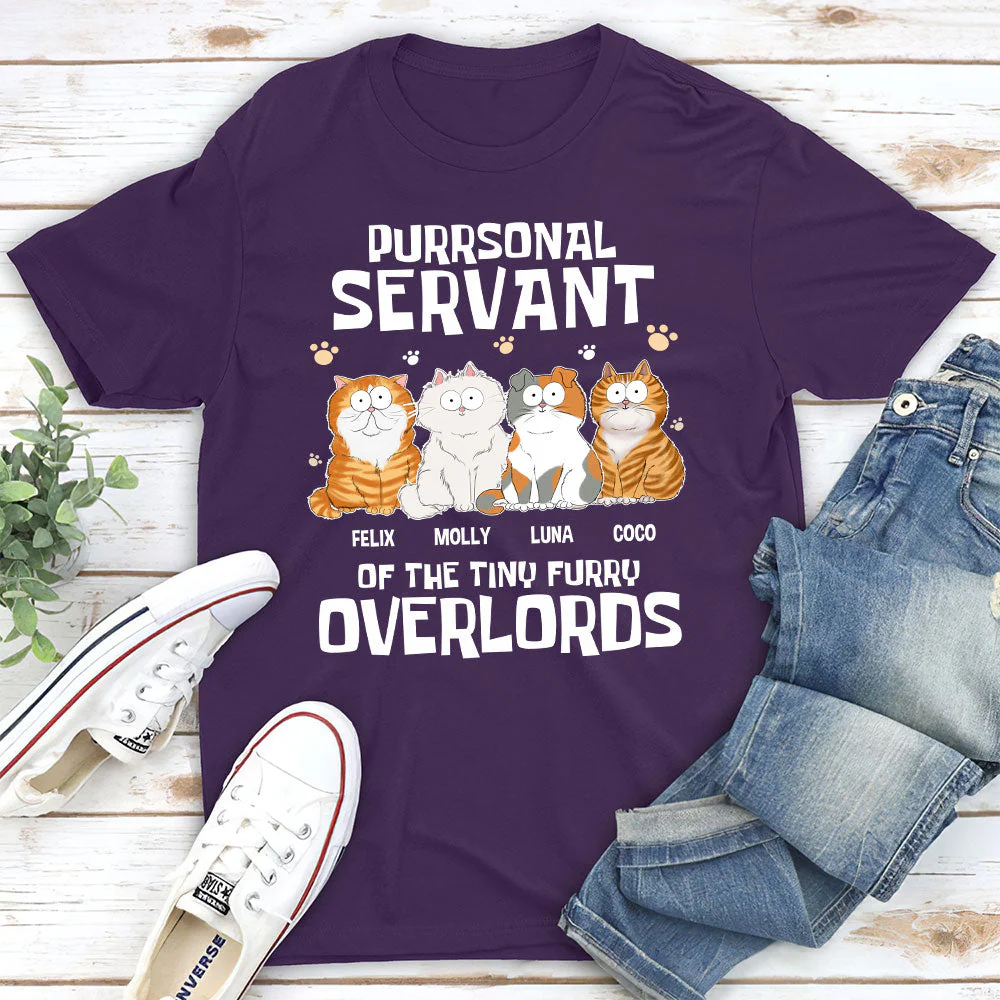 Cats Purrsonal Servant - Personalized Custom Unisex T-shirt - Image 3
