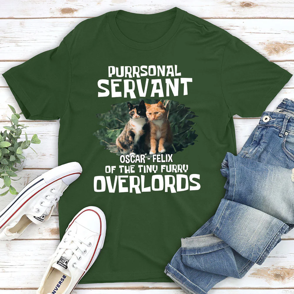 Cats Purrsonal Servant - Personalized Custom Unisex T-shirt - Image 5