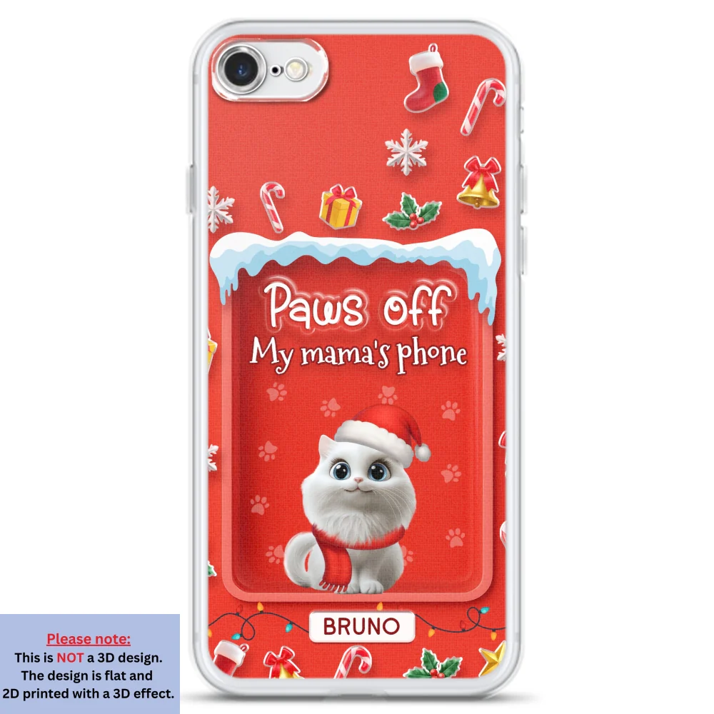 Cats Under The Mistletoe - Personalized Custom 3D Effect Phone Case - Image 6