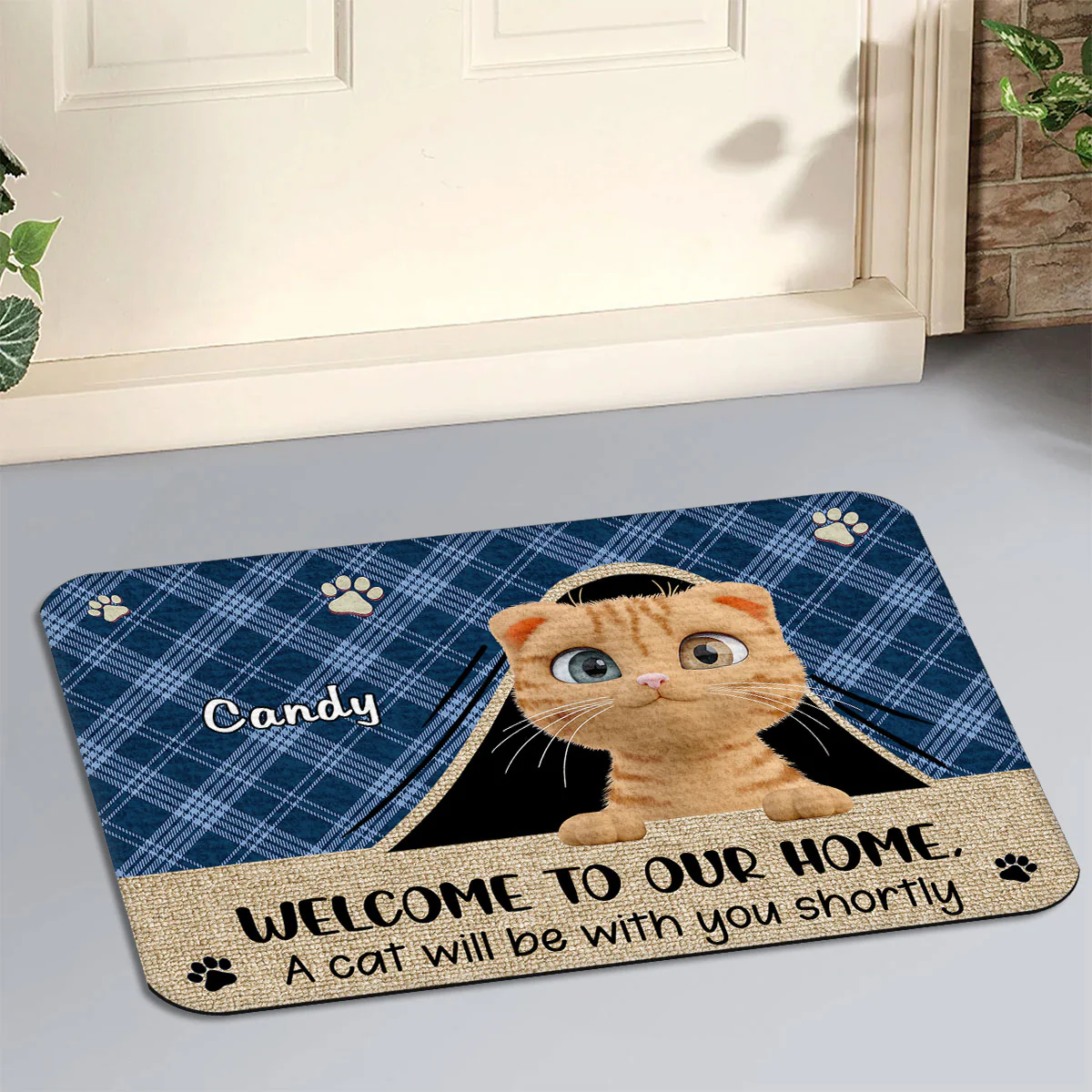 Cats Will Join You Shortly- Personalized Custom Doormat - Image 2