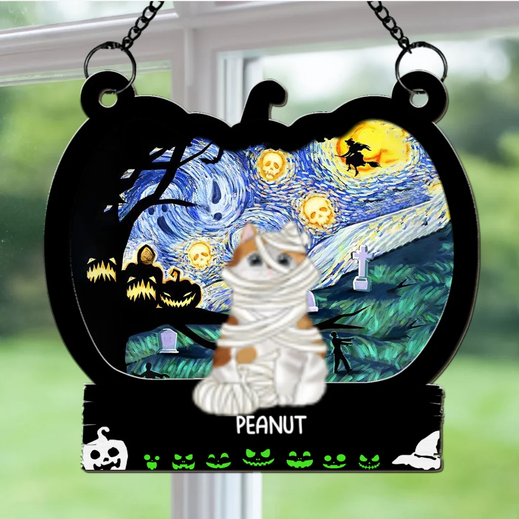 Cats Witch - Personalized Custom Suncatcher - Image 6