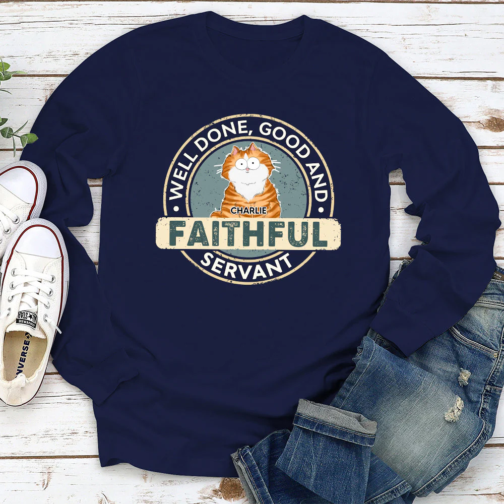 Certificate Of A Cat Servant - Personalized Custom Long Sleeve T-shirt - Image 2