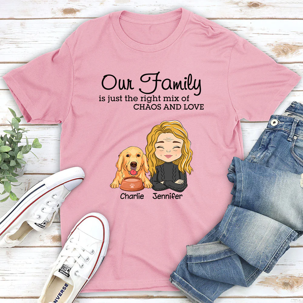 Chaos And Love - Personalized Custom Unisex T-shirt - Image 4
