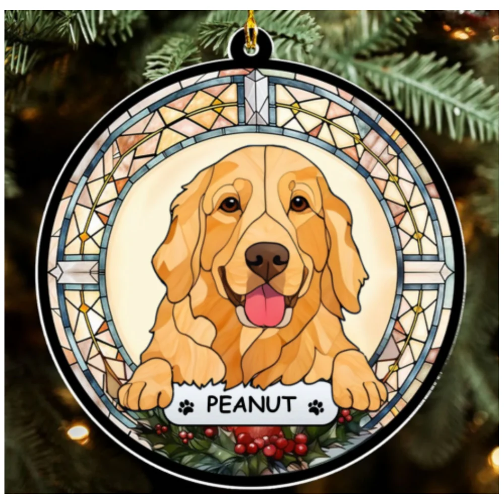 Cheerful Christmas - Personalized Custom Acrylic Ornament - Image 4