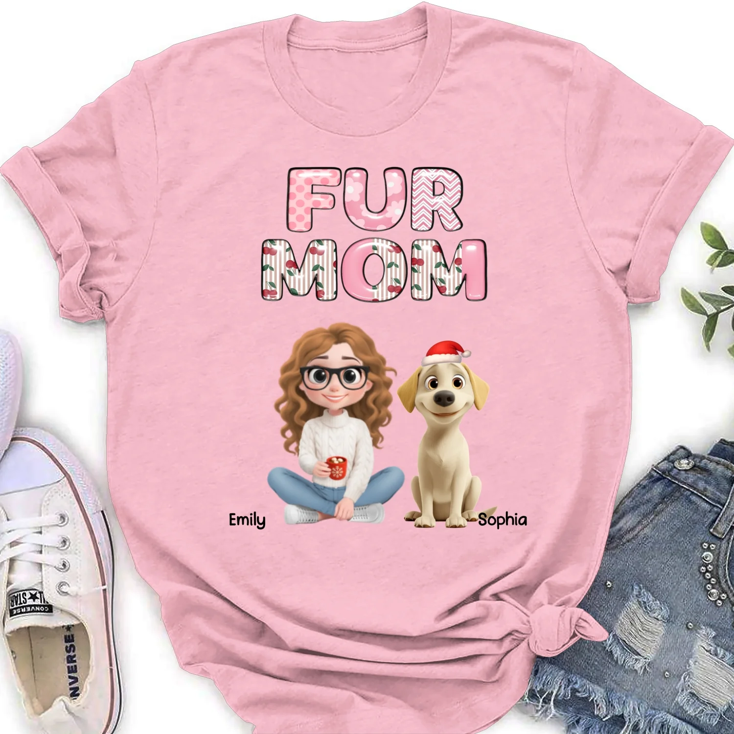 Cherry On Top Of Us - Personalized Custom Women's T-shirt - Image 6