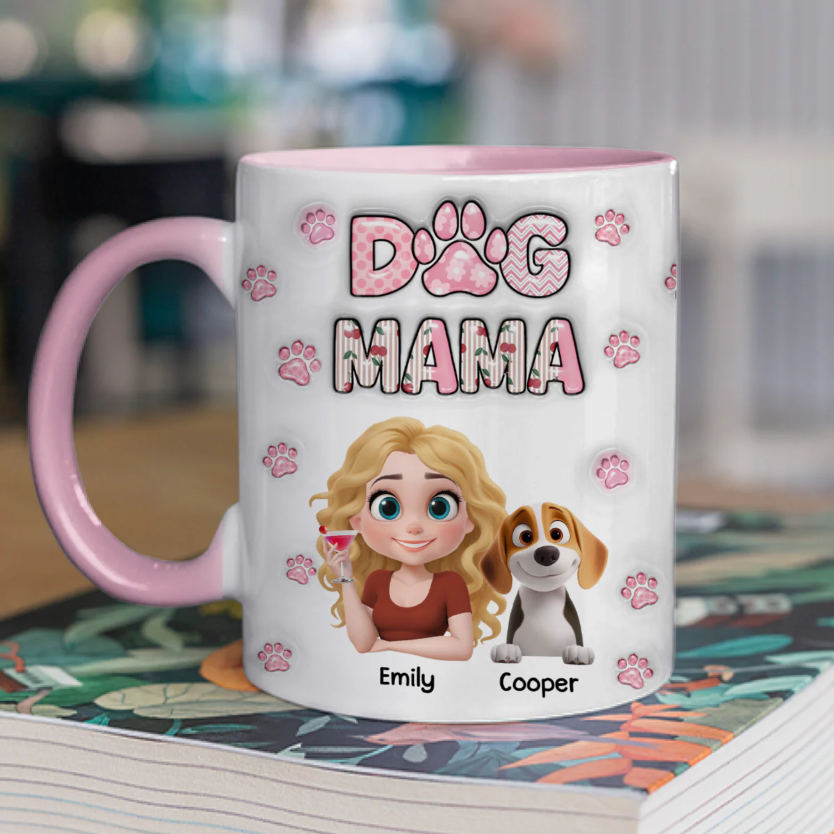 Cherry On Top - Personalized Custom 3D Inflated Effect Accent Mug - Image 3