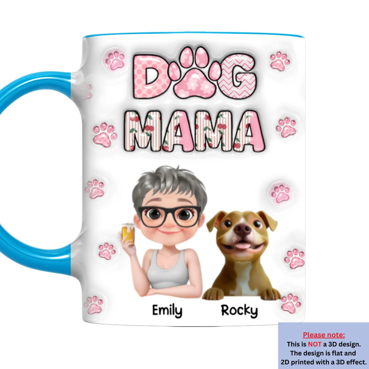 Cherry On Top - Personalized Custom 3D Inflated Effect Accent Mug - Image 5