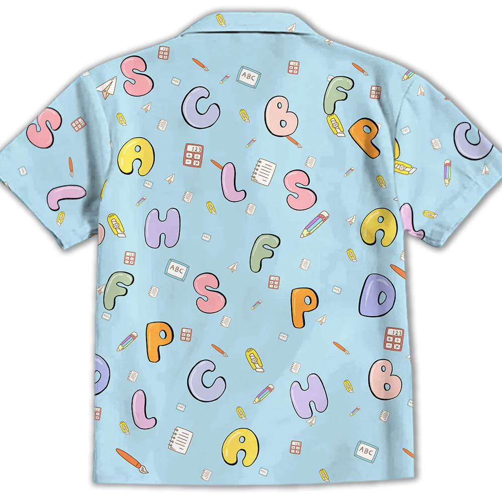 Chihuahua And Alphabet - Kids Button-up Shirt - Image 4