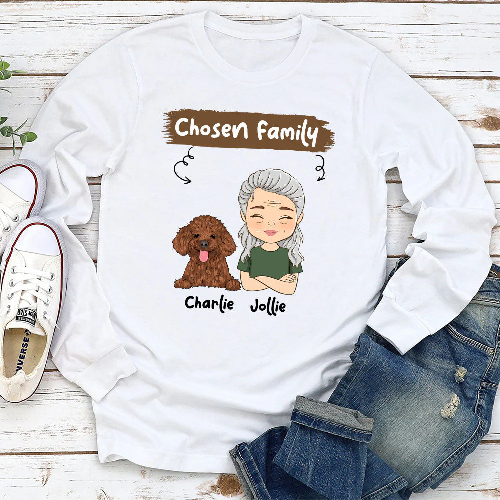 Chosen Family - Personalized Custom Long Sleeve T-shirt - Image 2