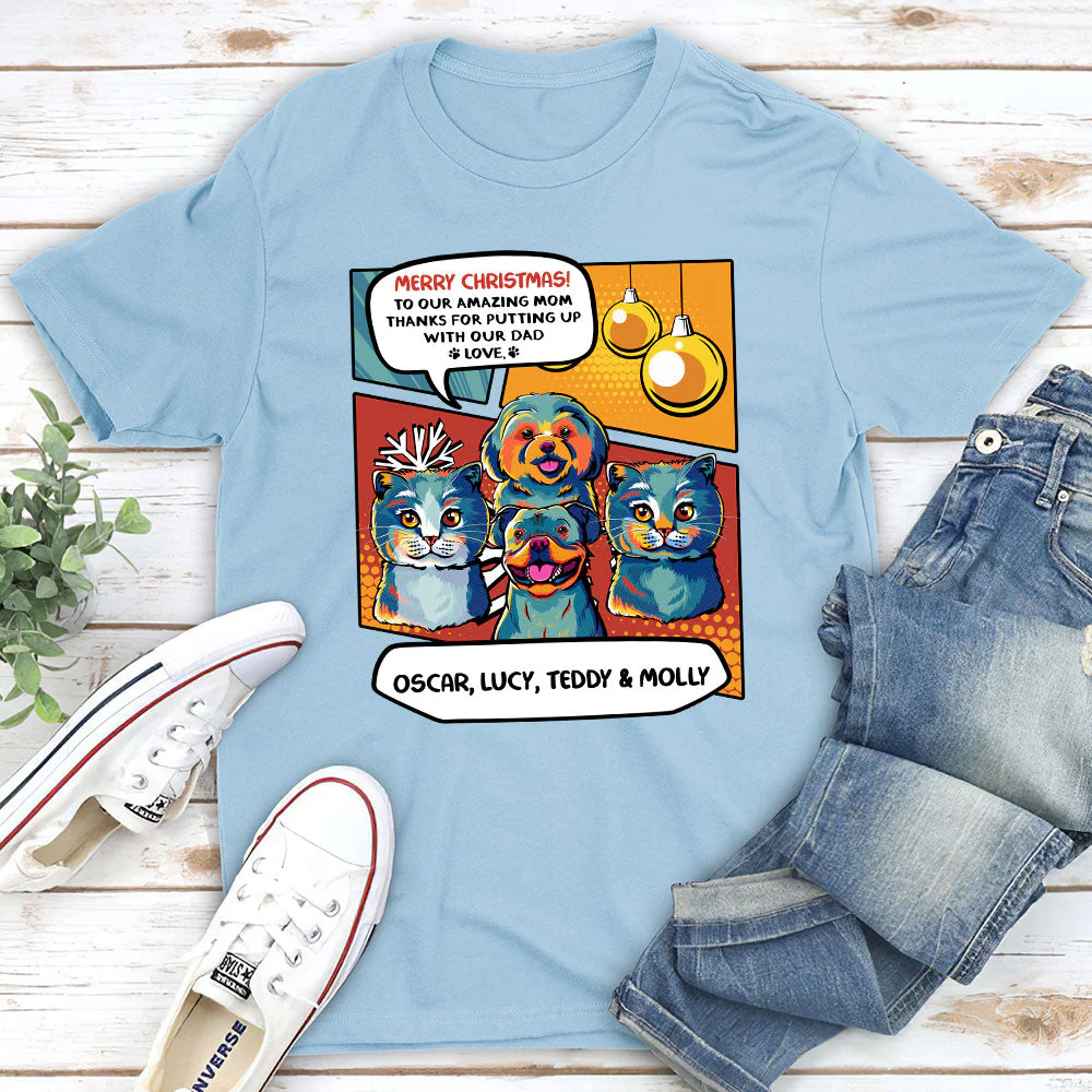 Christmas Amazing Dad - Personalized Custom Unisex T-shirt - Image 4