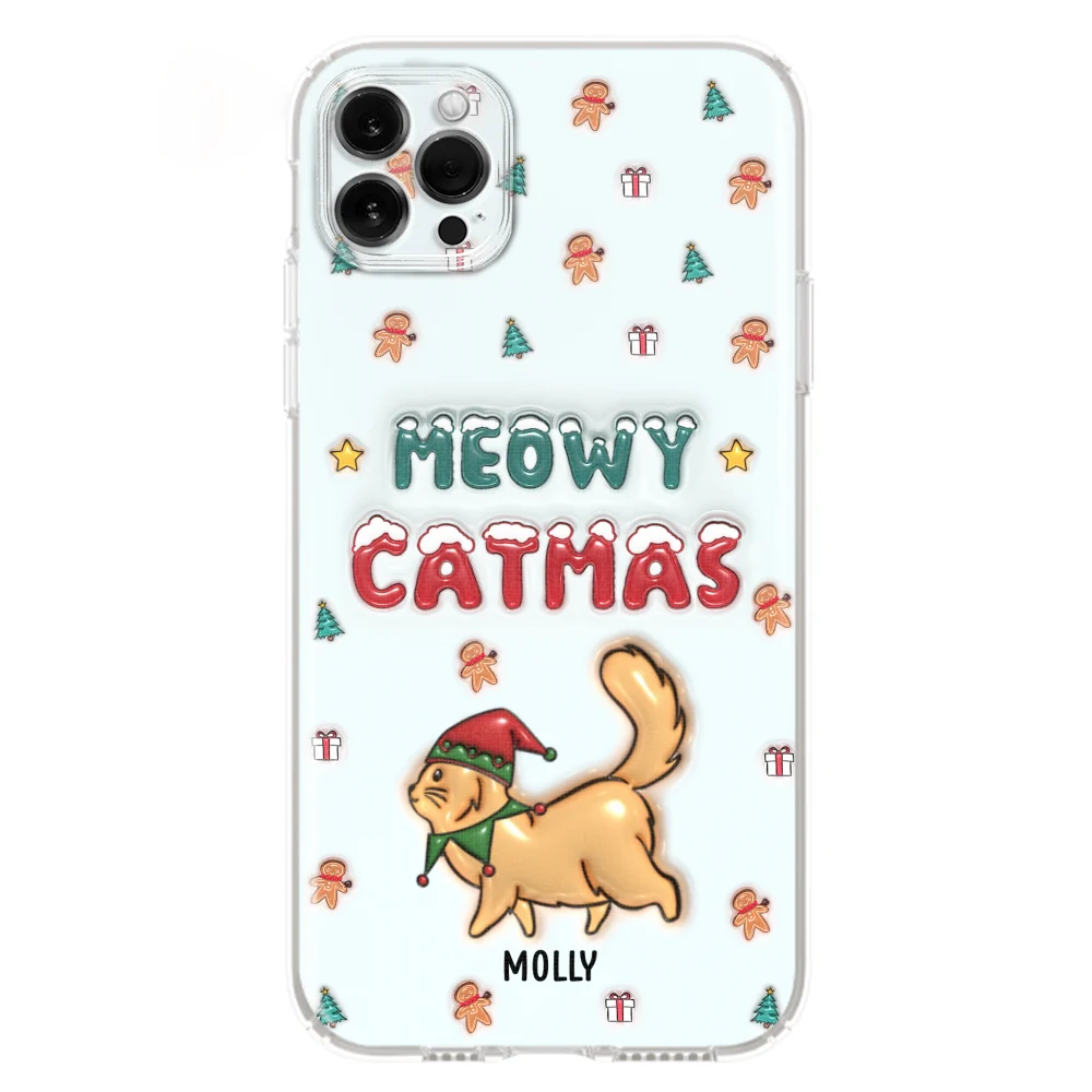 Christmas Cat - Personalized Custom 3D Inflated Effect Phone Case - Image 15