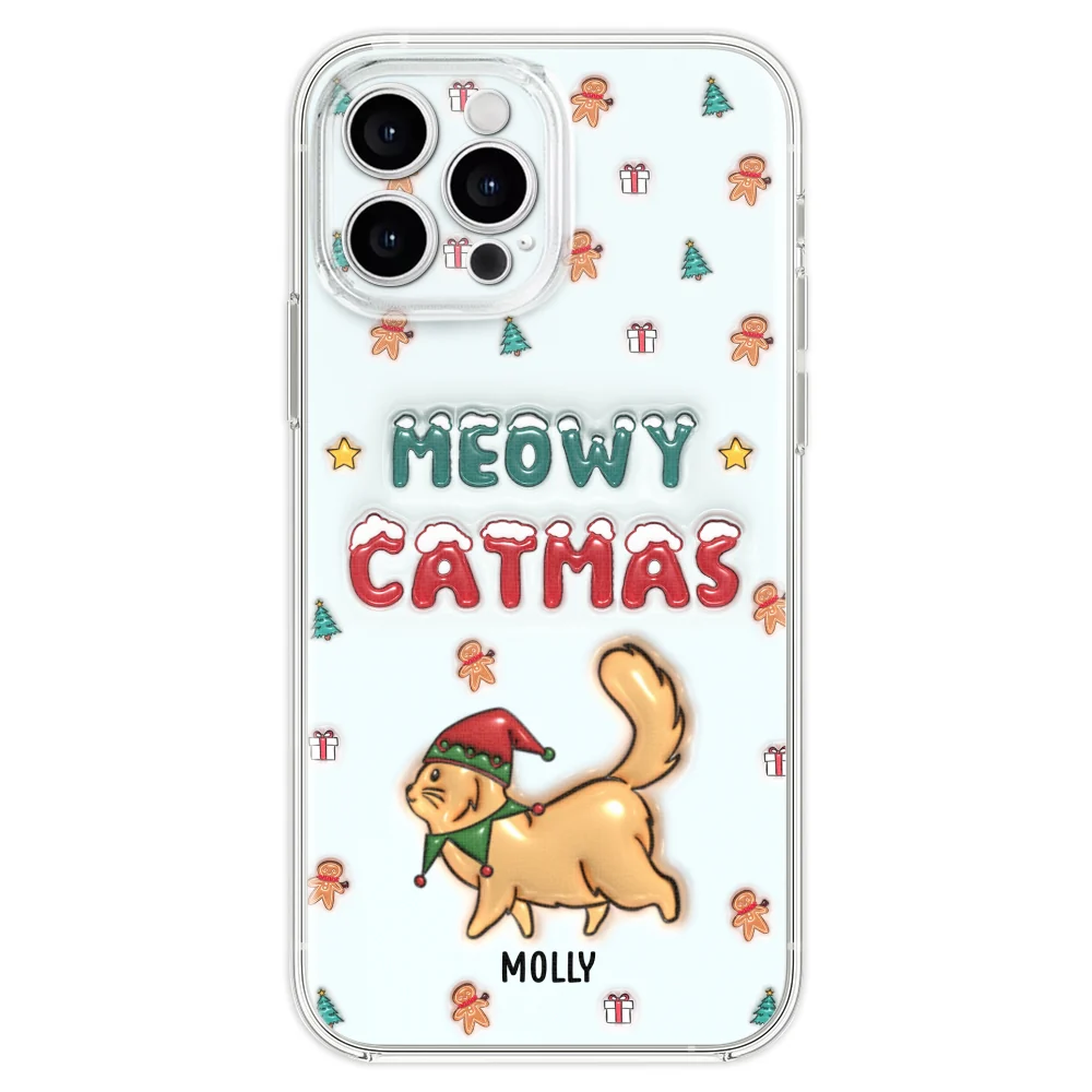 Christmas Cat - Personalized Custom 3D Inflated Effect Phone Case - Image 22