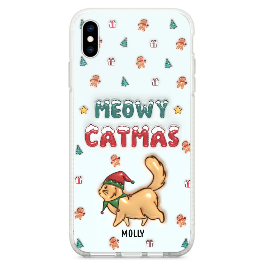 Christmas Cat - Personalized Custom 3D Inflated Effect Phone Case - Image 24