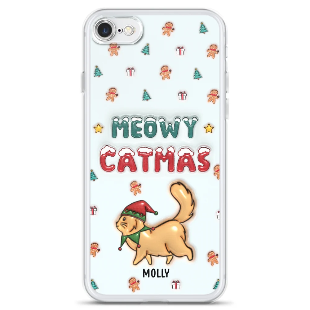 Christmas Cat - Personalized Custom 3D Inflated Effect Phone Case - Image 6