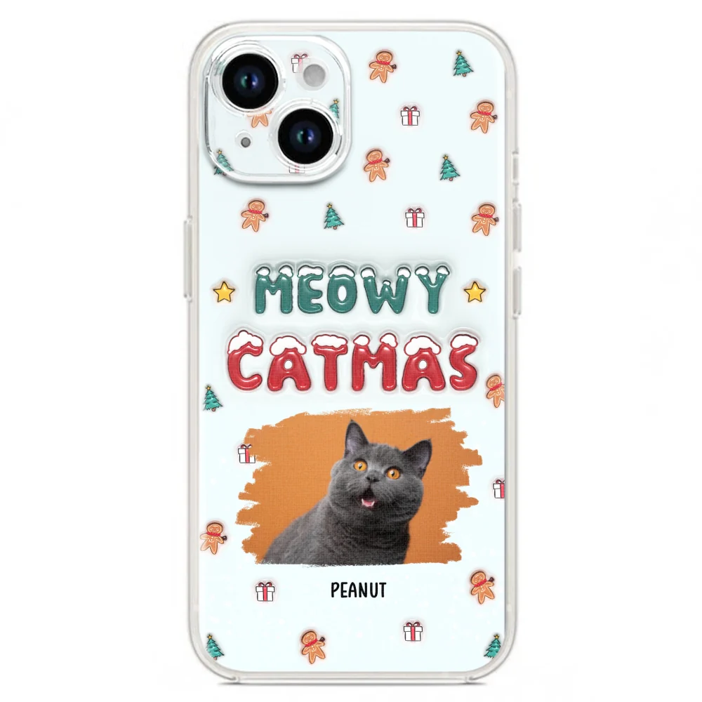 Christmas Cat Photo - Personalized Custom 3D Inflated Effect Phone Case - Image 14