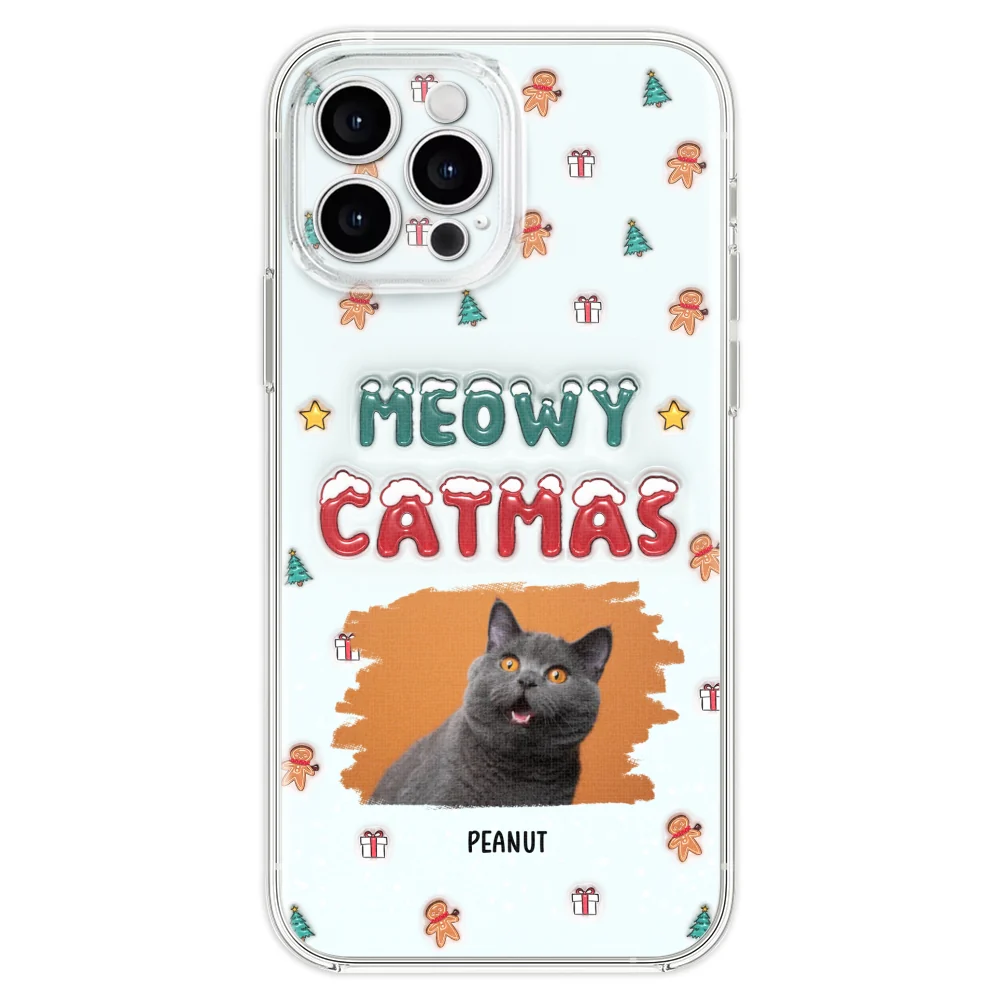 Christmas Cat Photo - Personalized Custom 3D Inflated Effect Phone Case - Image 18