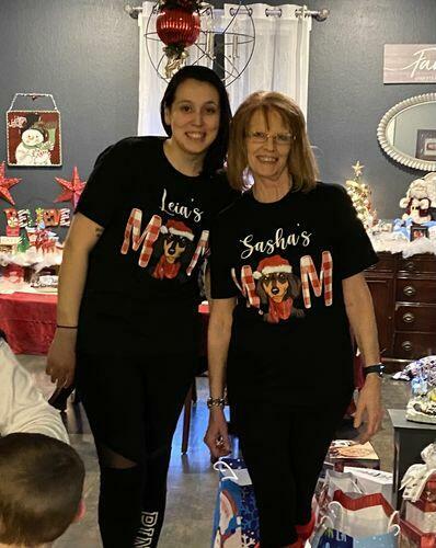 Christmas Dog Mom/Dad - Personalized Custom Unisex T-shirt - Image 5