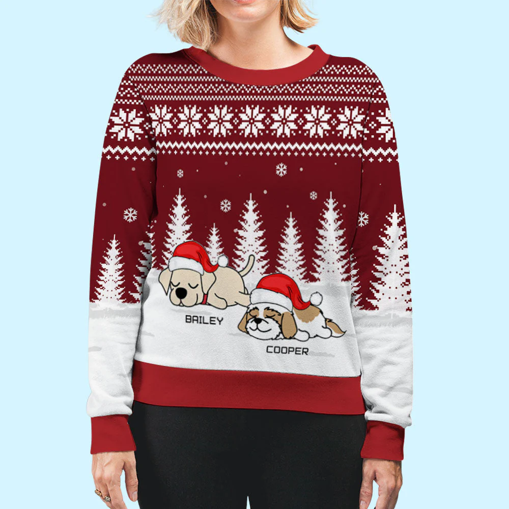 Christmas Dot Pet - Personalized Custom All-Over-Print Sweatshirt - Image 5