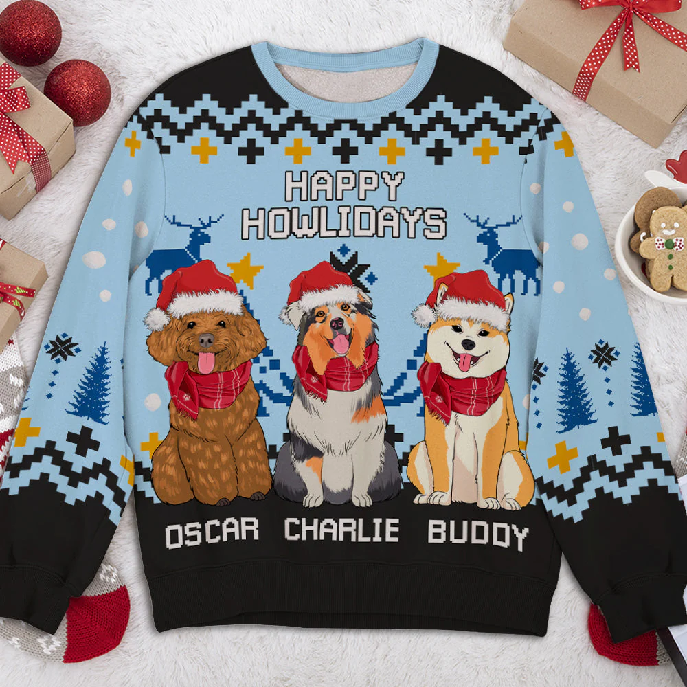 Christmas Is Better With Dog - Personalized Custom All-Over-Print Sweatshirt - Image 2