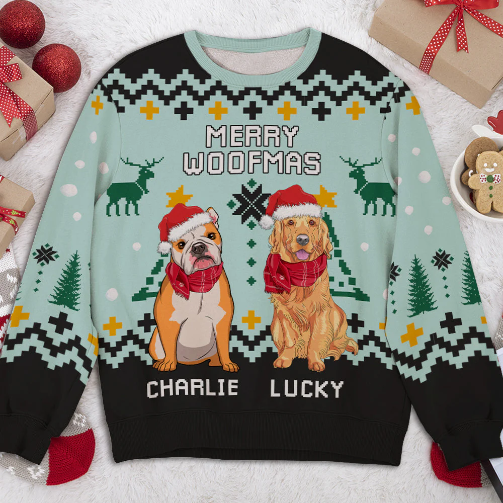Christmas Is Better With Dog - Personalized Custom All-Over-Print Sweatshirt - Image 3