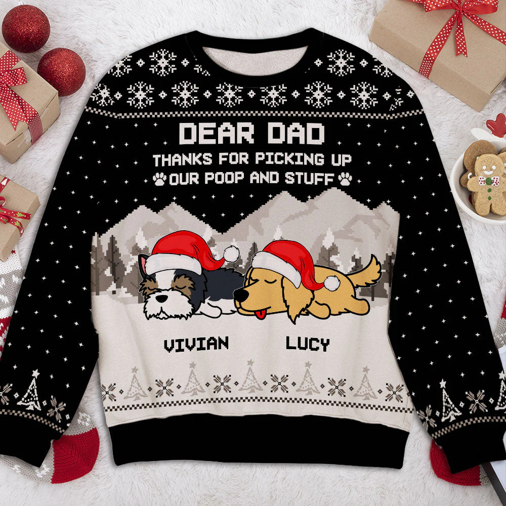 Christmas Thanks For - Personalized Custom All-Over-Print Sweatshirt - Image 2