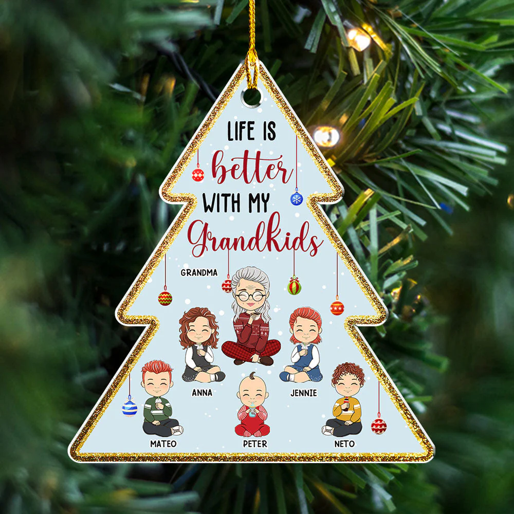 Christmas Tree Shaped - Personalized Custom Acrylic Ornament - Image 3