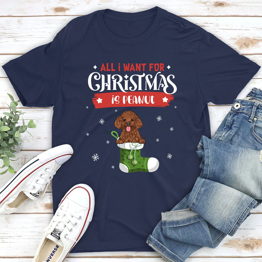 Christmas Wishlist - Personalized Custom Unisex T-shirt - Image 2