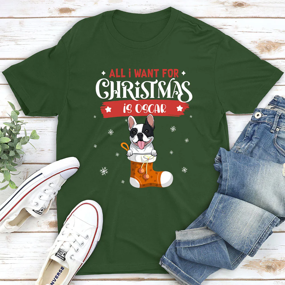 Christmas Wishlist - Personalized Custom Unisex T-shirt - Image 3